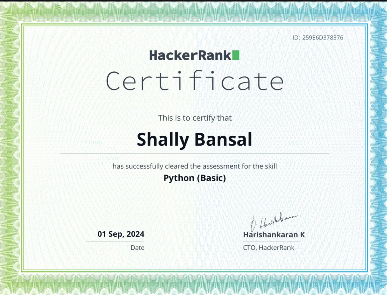 Certificate 3